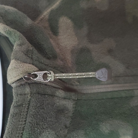 EDDIE BAUER Womens Quest Fleece 1/4 zip- Green Camo - Picture 3 of 4